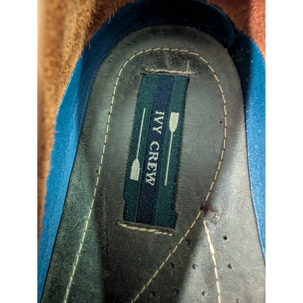 Ivy Crew Mens Brown Leather Boat Shoes Size 13M Made in Brazil Deck Loafers
